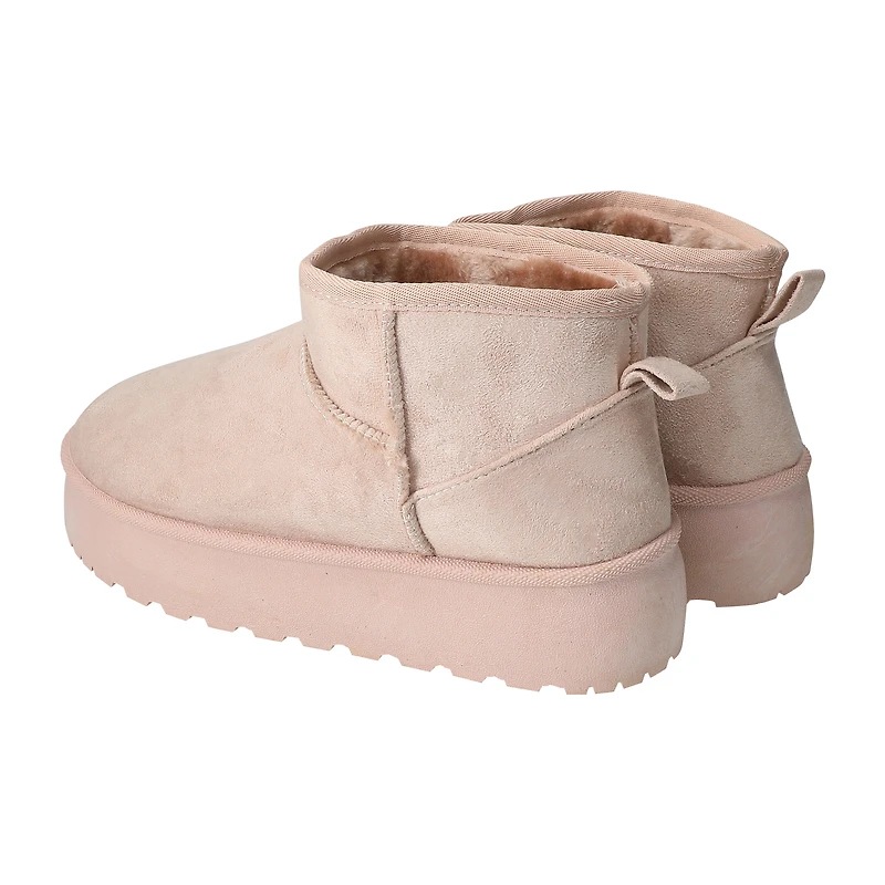 Ladies Cozy Sherpa Platform Boots