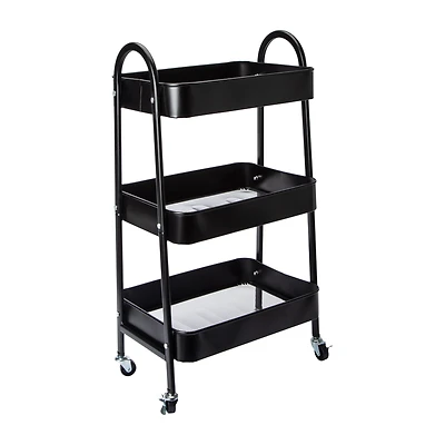 3-Tier Metal Rolling Cart