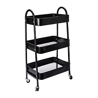 3-Tier Metal Rolling Cart