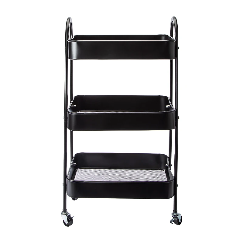 3-Tier Metal Rolling Cart