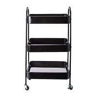 3-Tier Metal Rolling Cart