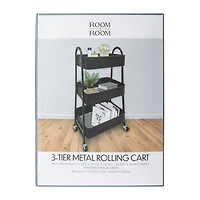 3-Tier Metal Rolling Cart