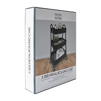 3-Tier Metal Rolling Cart