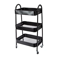 3-Tier Metal Rolling Cart