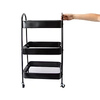 3-Tier Metal Rolling Cart