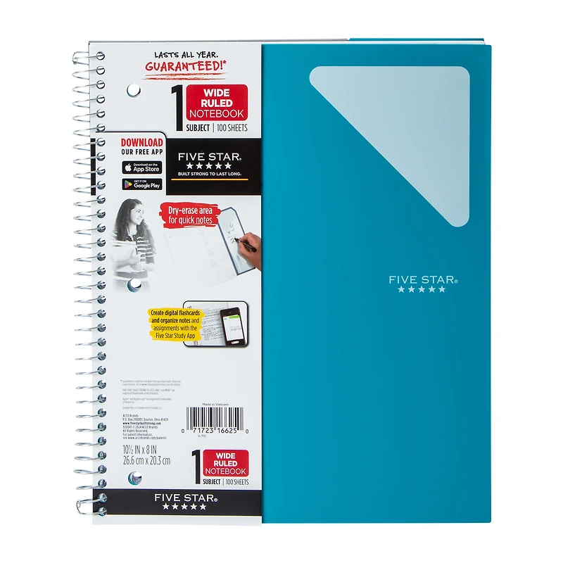Five Star® Wide Ruled Notebook