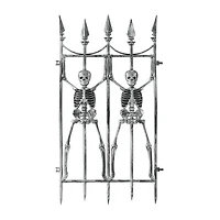 Halloween Skeleton Fence