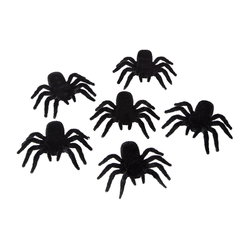Halloween Decorative Spiders 6-Pack