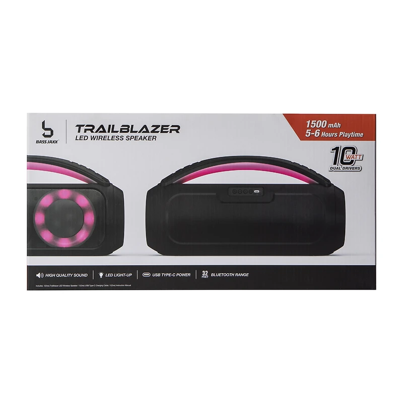 Bass Jaxx™ Trailblazer LED Wireless Speaker