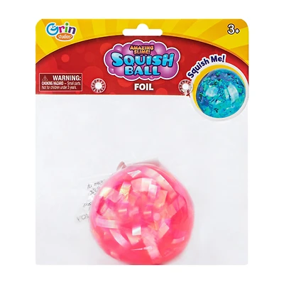 Squish Ball Foil Pink Toy