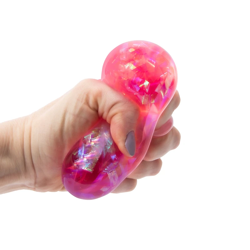 Squish Ball Foil Pink Toy