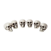 Halloween Decorative Skulls 6-Pack
