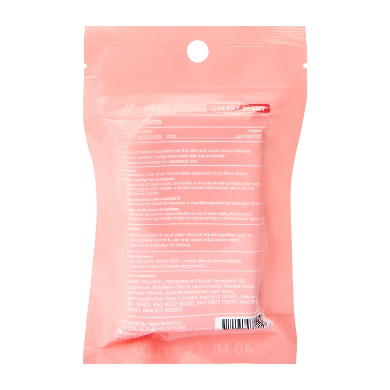 Fresh Feels Cherry Scent Hand Sanitizer Mist 1.4oz