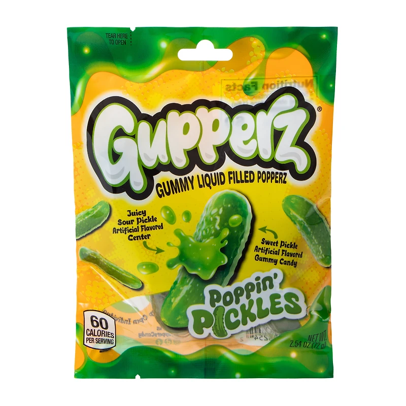 Gupperz® Poppin' Pickles Gummy Liquid Filled Candy 2.54oz