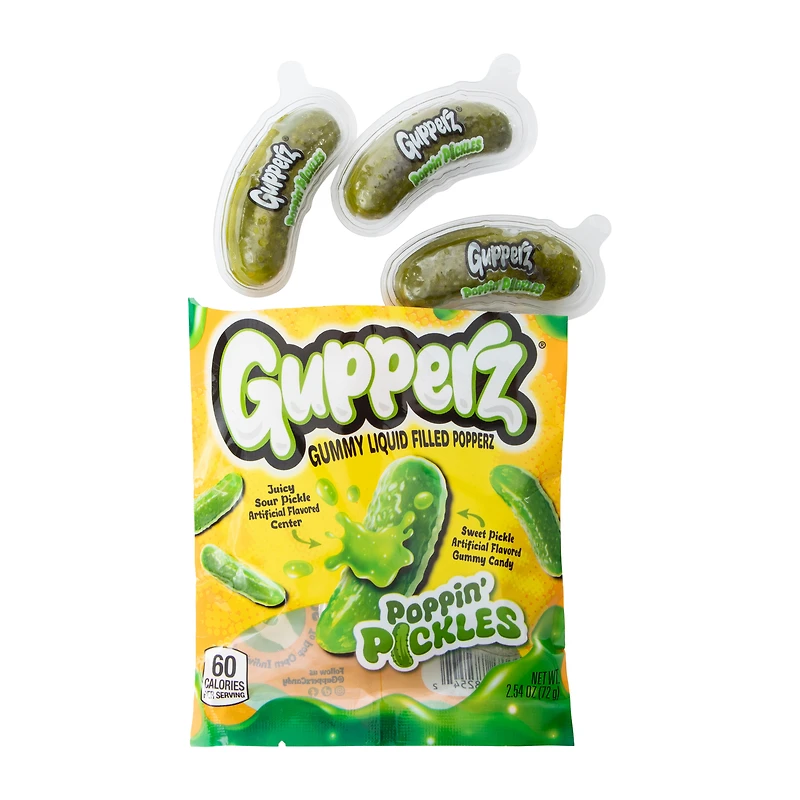 Gupperz® Poppin' Pickles Gummy Liquid Filled Candy 2.54oz