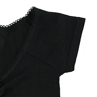 Juniors Waffle Seamless Top