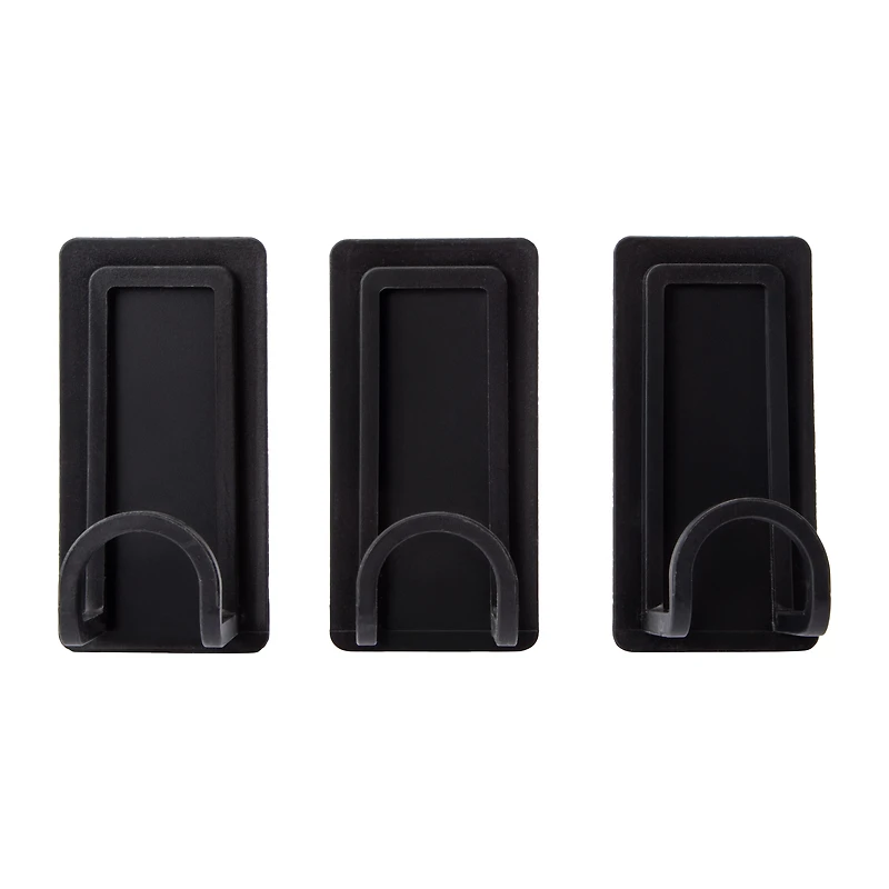 Peel & Stick Adhesive Hooks Set 3-Count