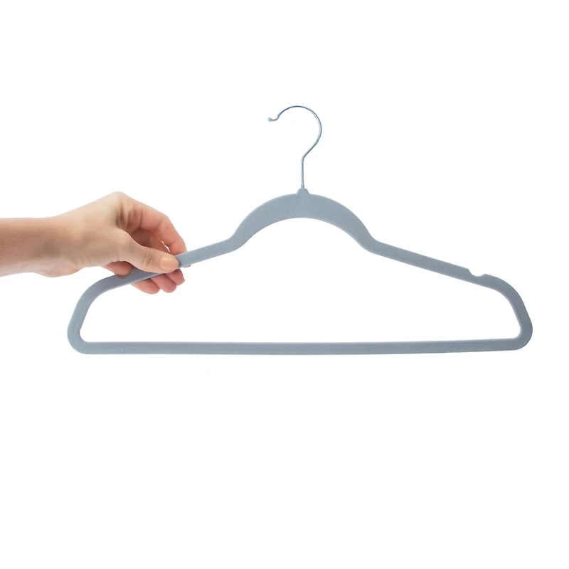 Flocked Hangers Set 20-Pack