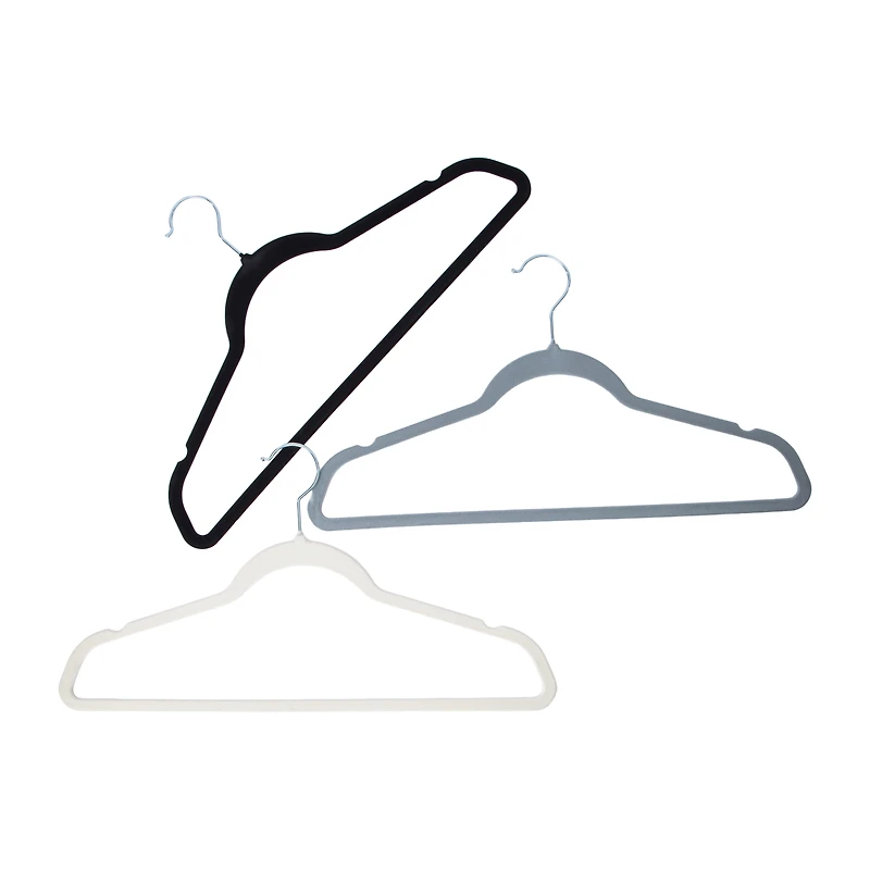 Flocked Hangers Set 20-Pack