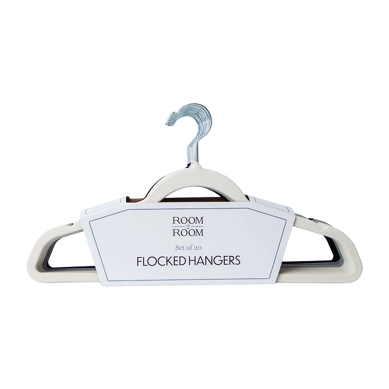 Flocked Hangers Set 20-Pack