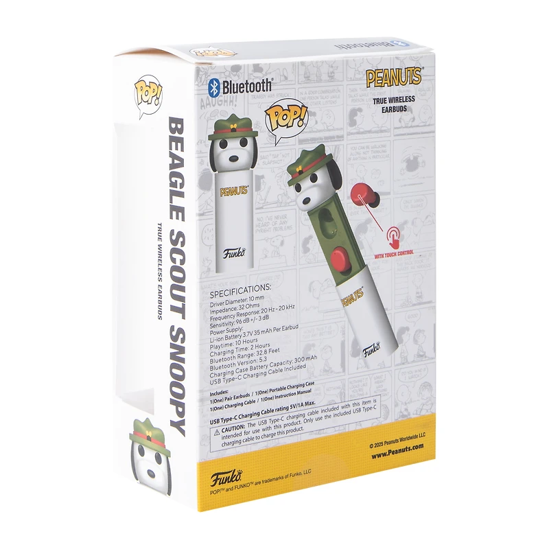 Funko Pop!® Peanuts® Beagle Scout Snoopy True Wireless Earbuds