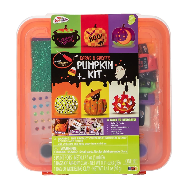 Halloween Carve & Create Pumpkin Kit Set