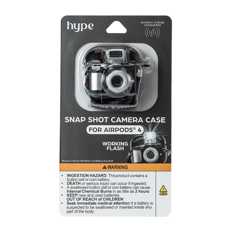Hype Snap Shot Camera Case For Airpods® 4