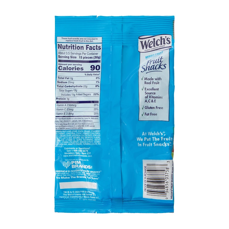 Welch® Mixed Fruit Snack Candies 3.75oz