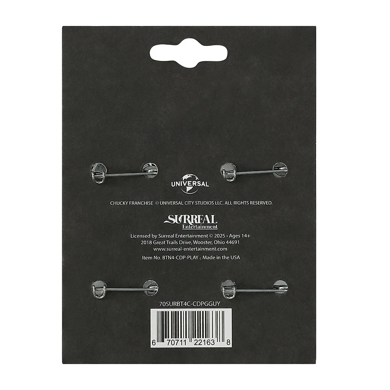 Licensed Buttons 4-Pack