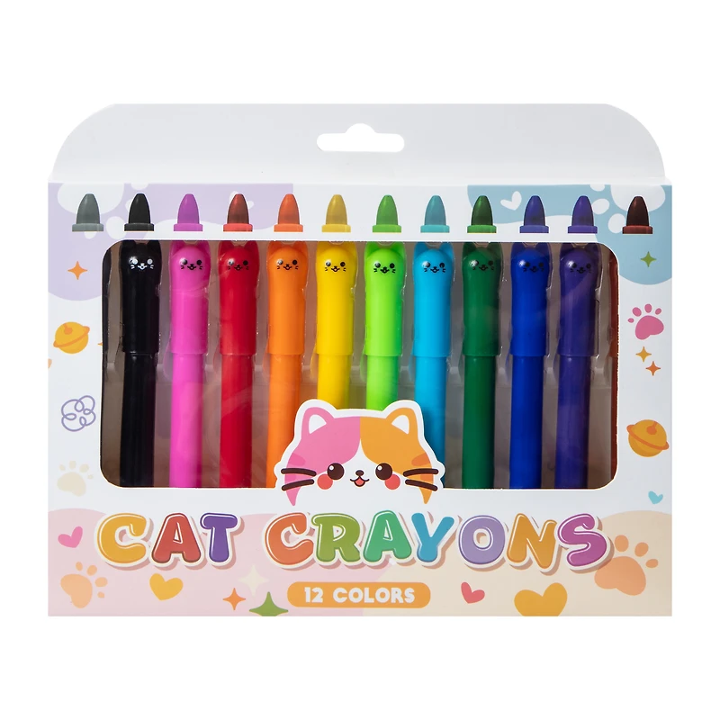 Cat Crayons 12-Count