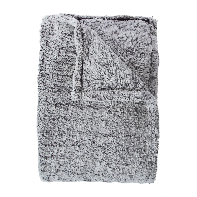 Marled Sherpa Blanket 50in x 60in