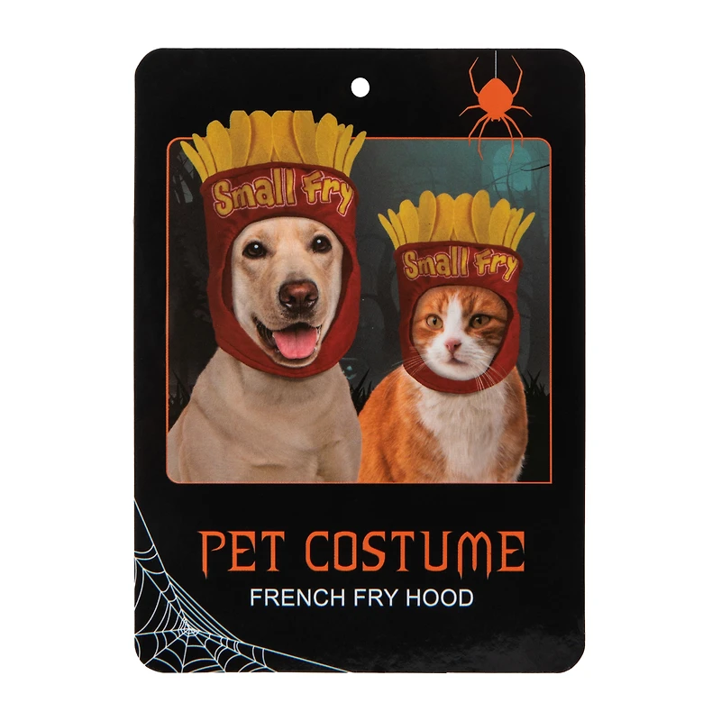 Halloween French Fry Hood Pet Costume