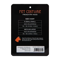 Halloween French Fry Hood Pet Costume