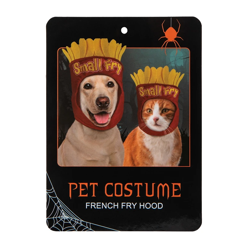 Halloween French Fry Hood Pet Costume
