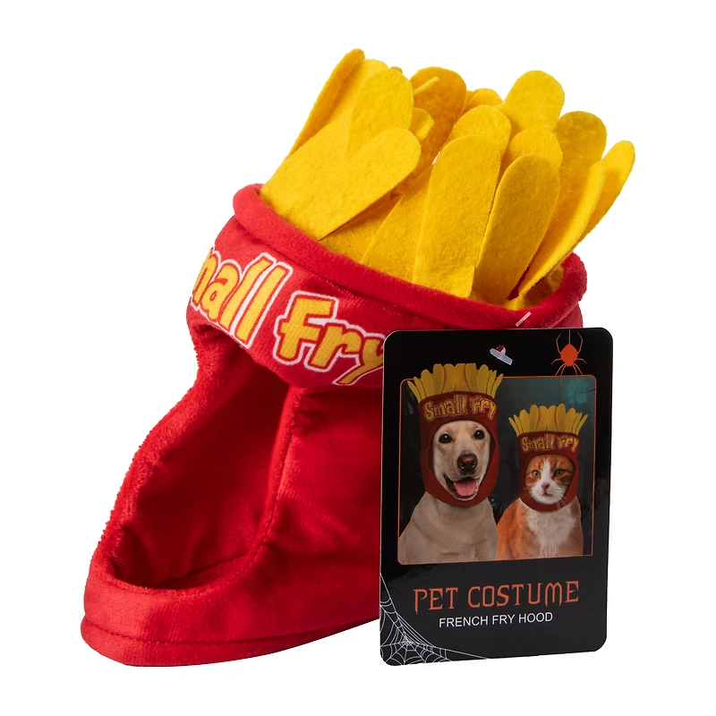 Halloween French Fry Hood Pet Costume