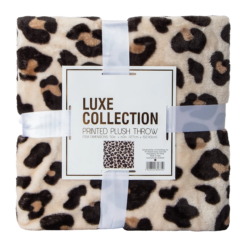 Printed Plush Throw 50inx60in