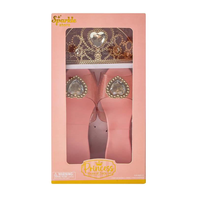 Sparkle Stars Pink Princess Shoes & Tiara Set