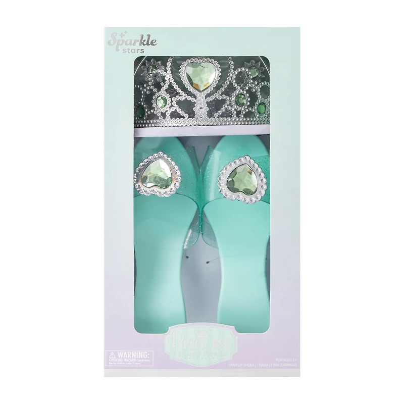 Sparkle Stars Blue Princess Shoes & Tiara Set