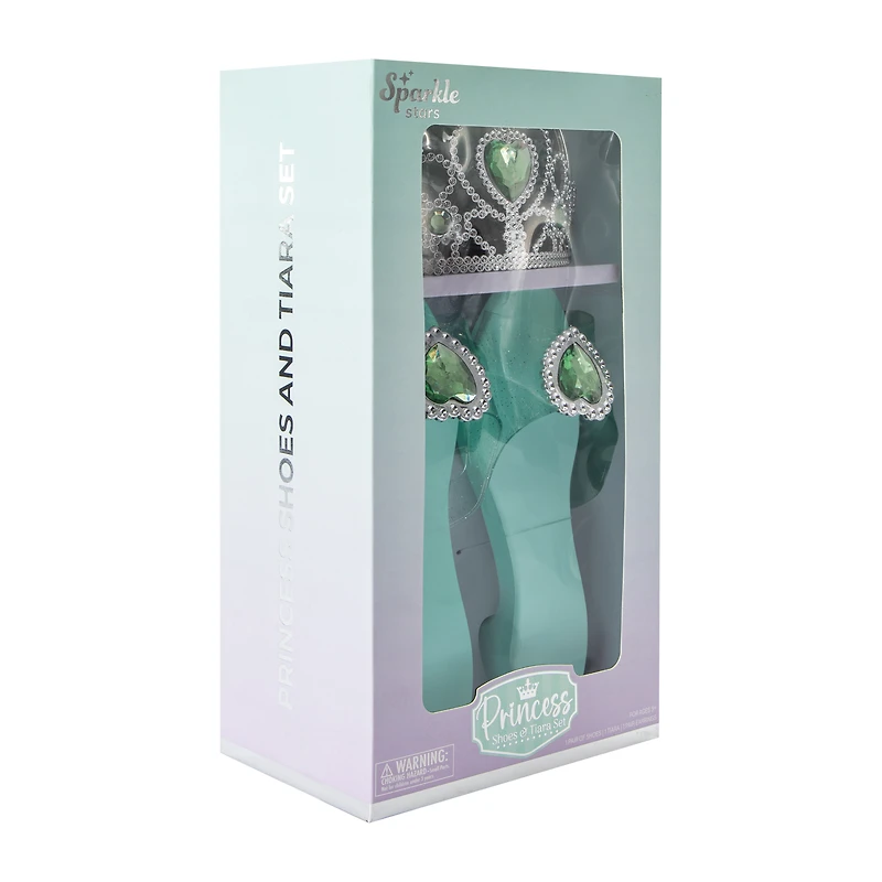 Sparkle Stars Blue Princess Shoes & Tiara Set