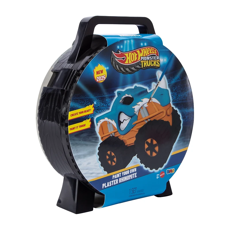 Hot Wheels Monster Trucks Paint Your Own Plaster Rhinomite Set