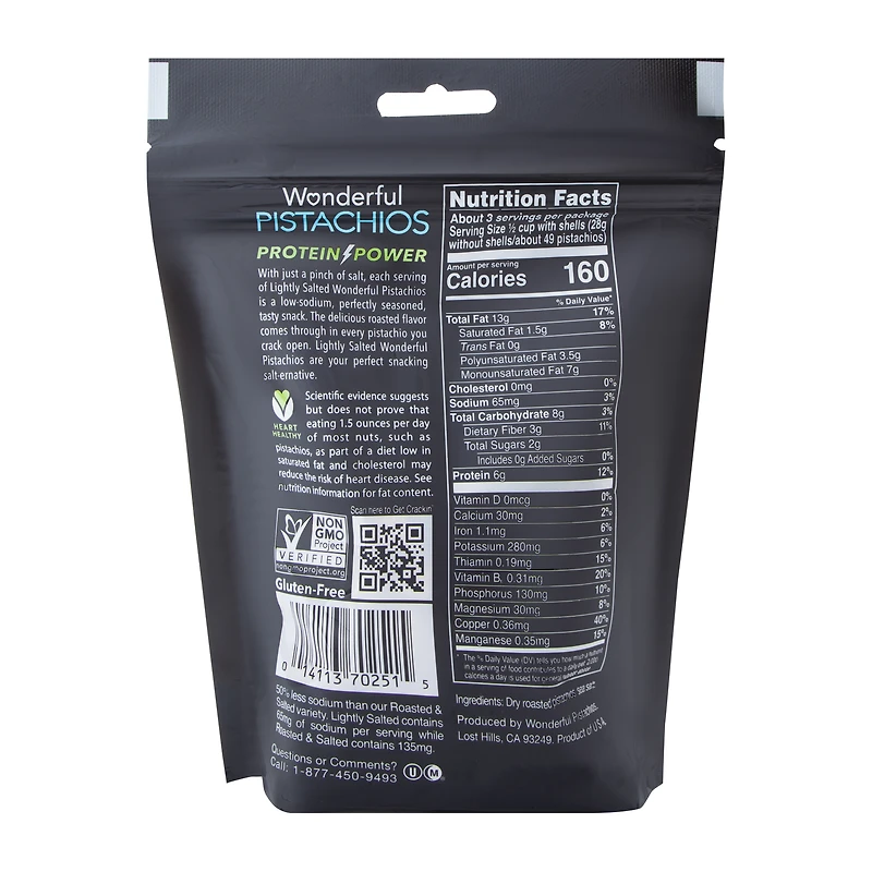 Wonderful® Lightly Salted Pistachios 6oz