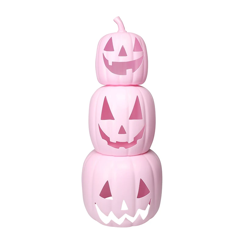 Pink Halloween Stacking Pumpkin