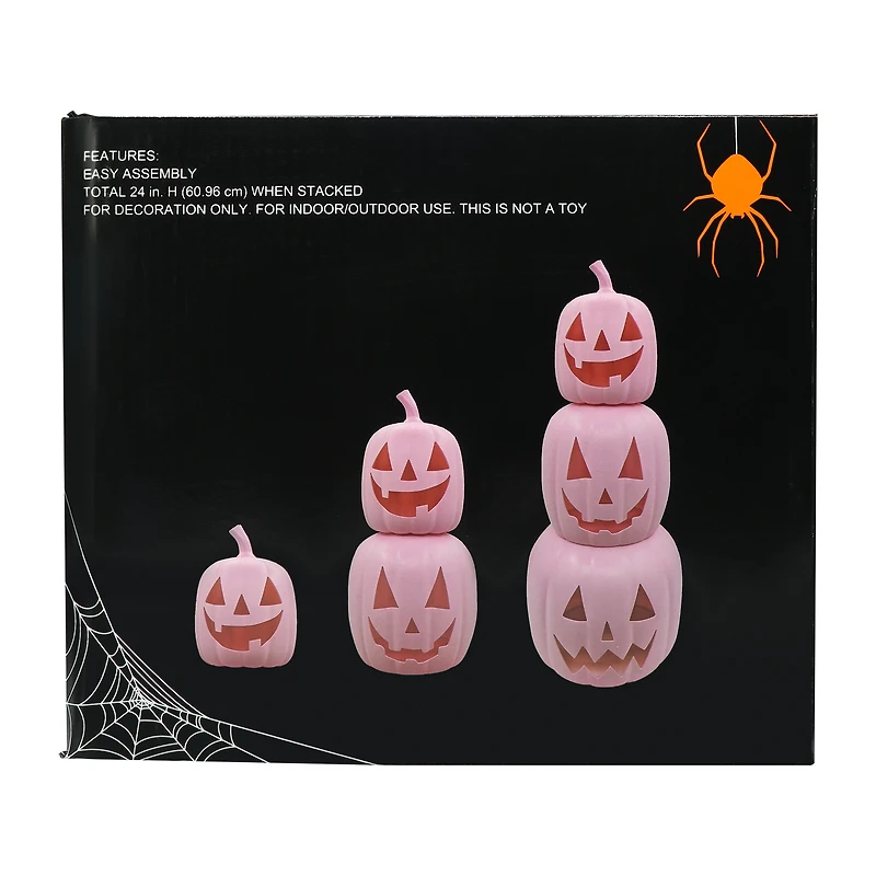 Pink Halloween Stacking Pumpkin