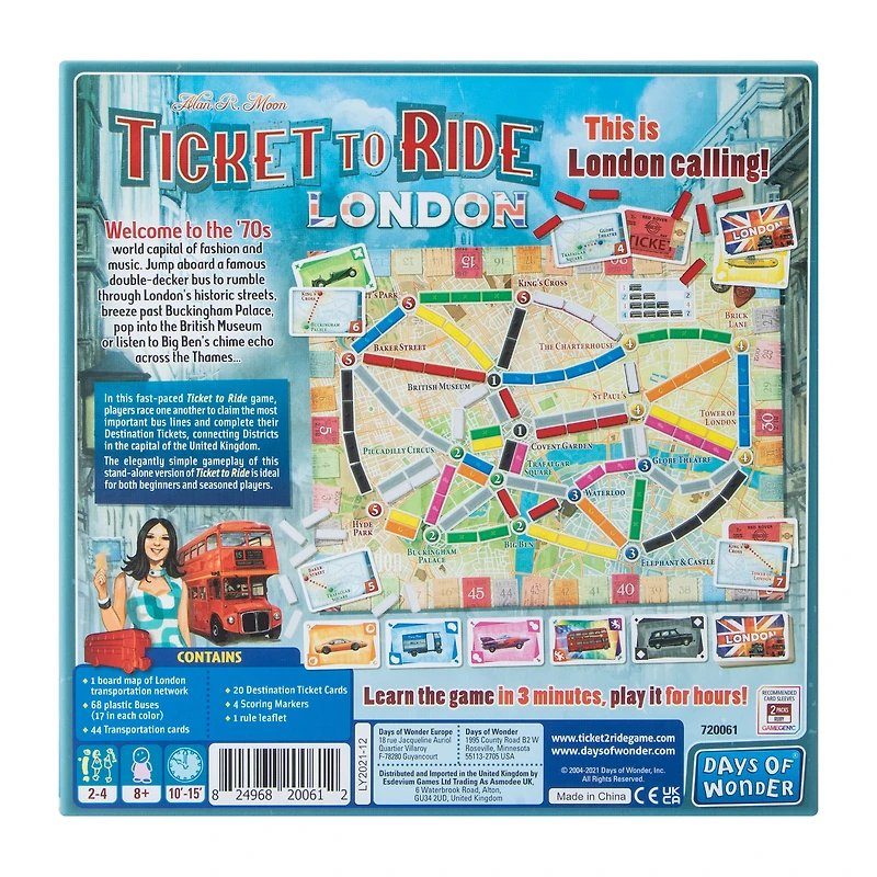 Days Of Wonder® Ticket To Ride London Board Game
