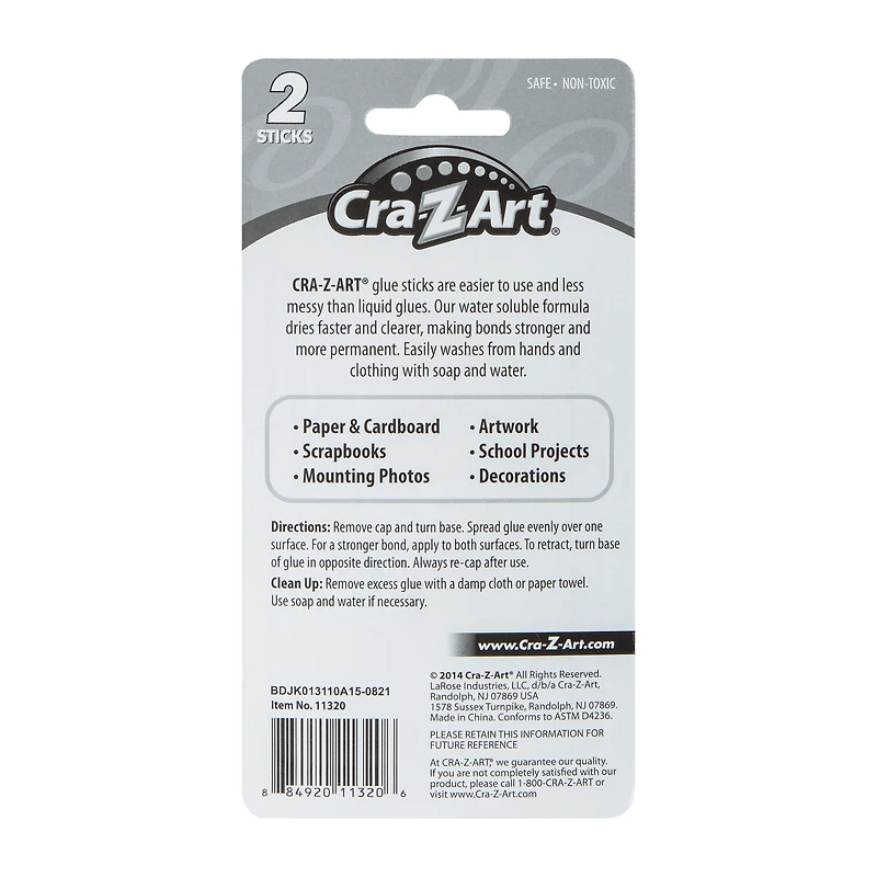 Cra-Z-Art® Washable Glue Sticks 2-Pack