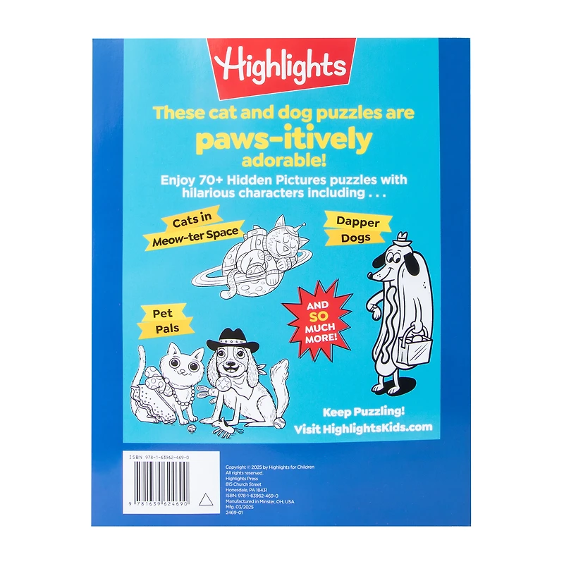 Highlights Hidden Pictures Cute Cat And Dog Puzzles Book