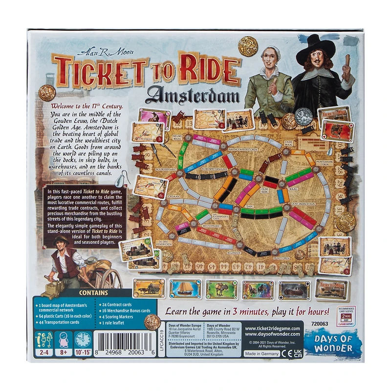 Days Of Wonder® Ticket To Ride Amsterdam Board Game
