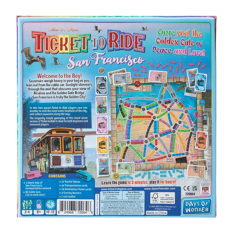 Days Of Wonder® Ticket To Ride San Francisco Board Game