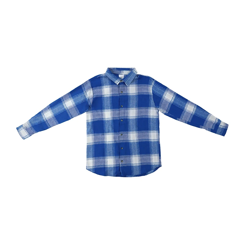 Plaid Flannel Button-Down Shirt