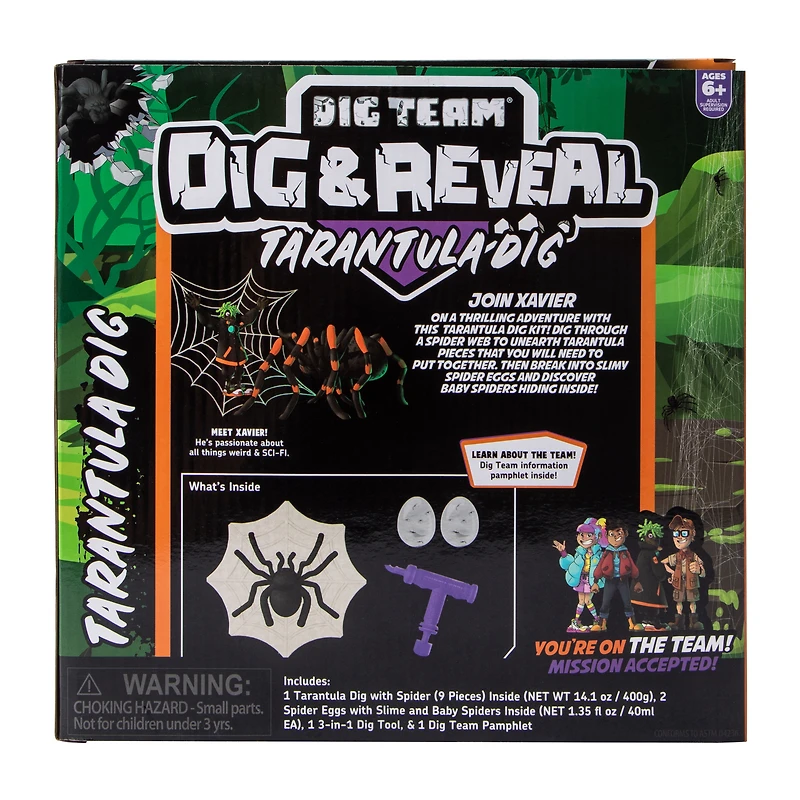 Dig Team® Dig & Reveal Tarantula Dig Toy Set